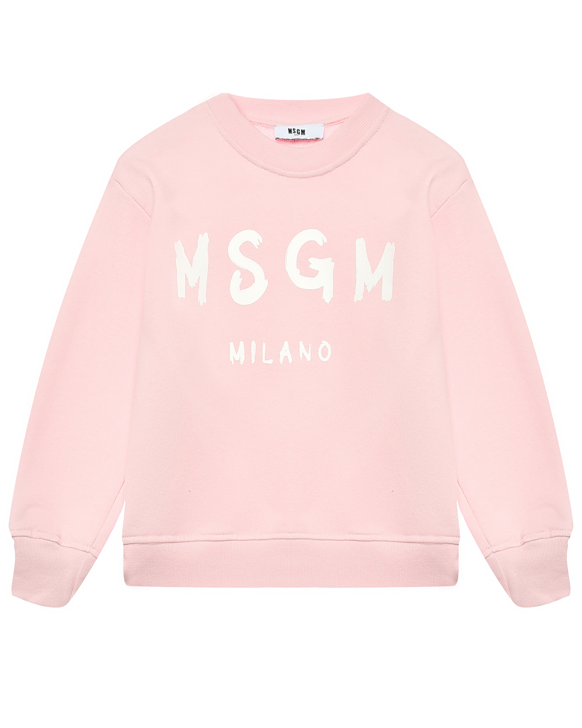 Свитшот из флиса с белым логотипом, розовый MSGM свитшот msgm