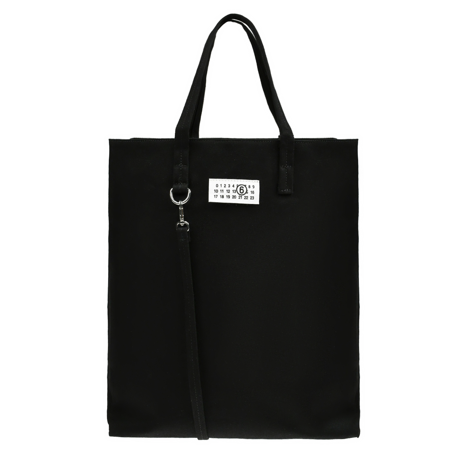 Сумка-шоппер с логотипом, черная MM6 Maison Margiela, размер unica, цвет нет цвета
