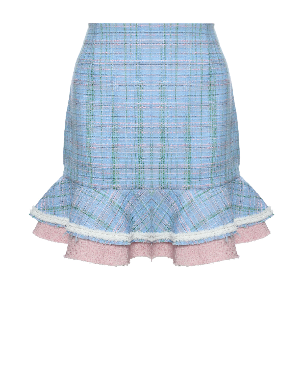 Твидовая мини-юбка с рюшей Masterpeace, размер 44, цвет нет цвета