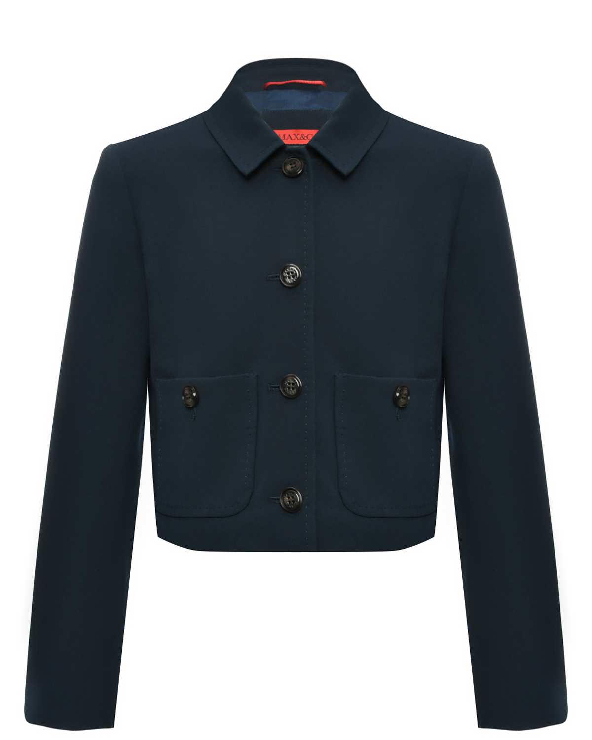 Пиджак синий однобортный на пуговицах Max&Co, размер 140, цвет нет цвета - фото 1