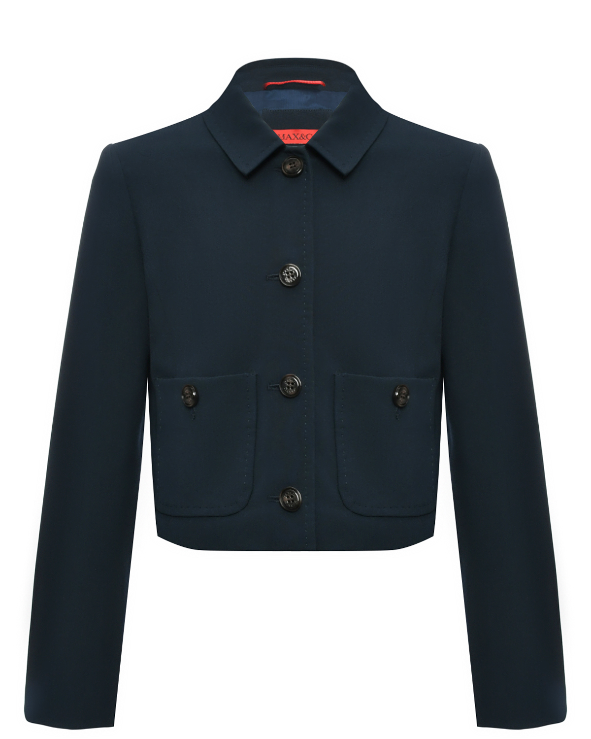 Пиджак синий однобортный на пуговицах Max&Co