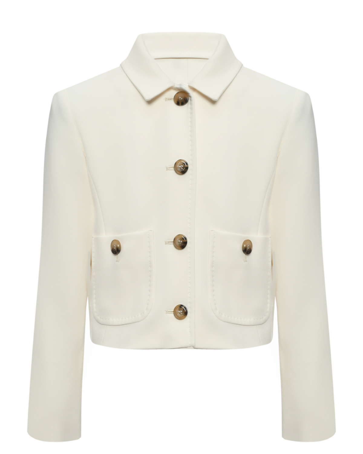 Пиджак белый однобортный на пуговицах Max&Co