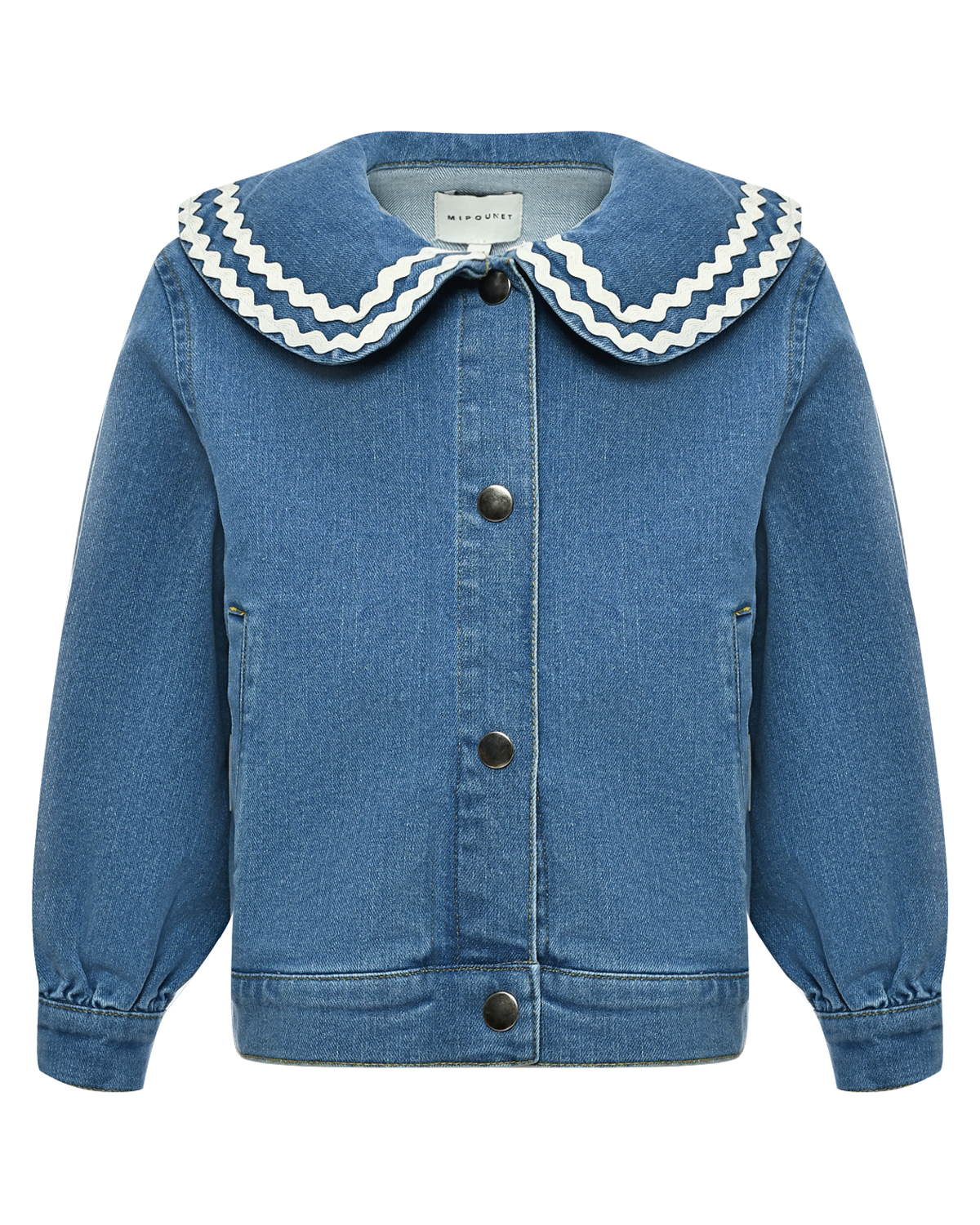 Джинсовая куртка с тесьмой на воротнике Mipounet