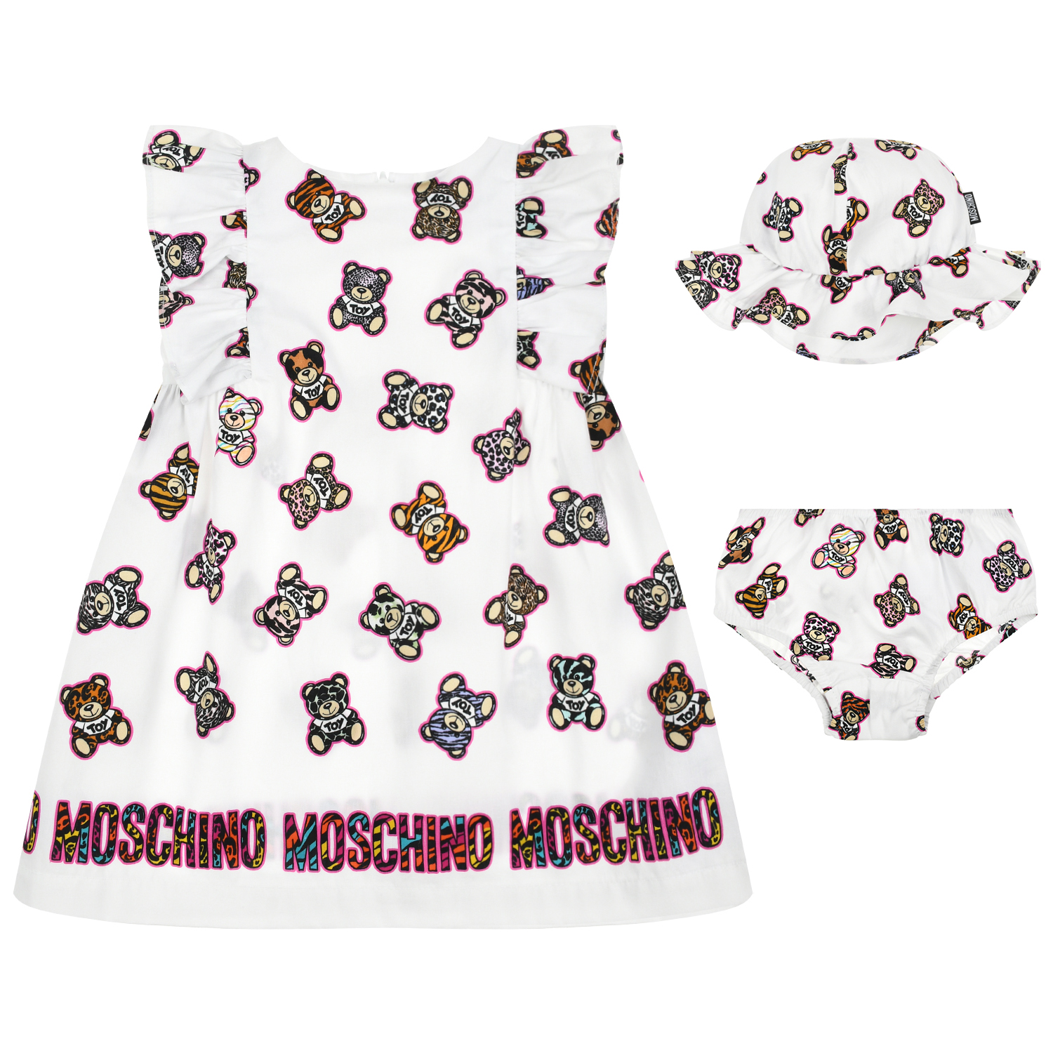 Комплект: платье, трусы и панама Moschino, размер 86, цвет нет цвета - фото 1