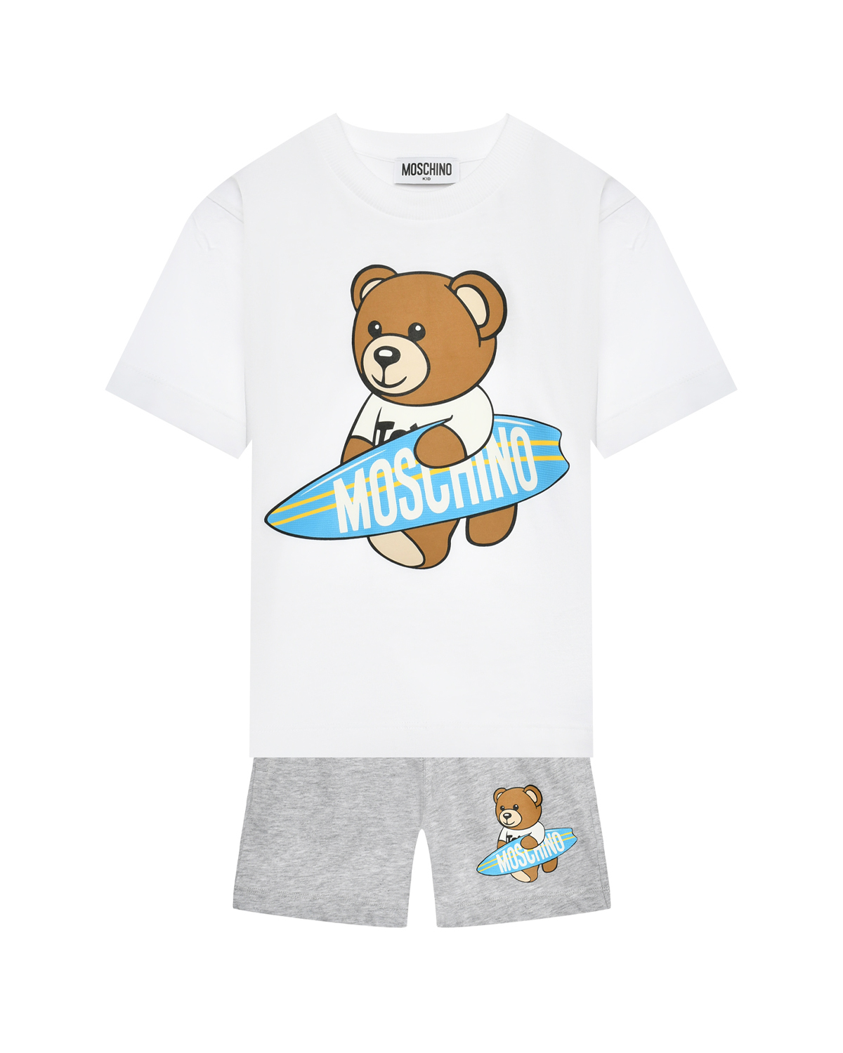 Комплект: футболка и шорты, принт "серфинг" Moschino