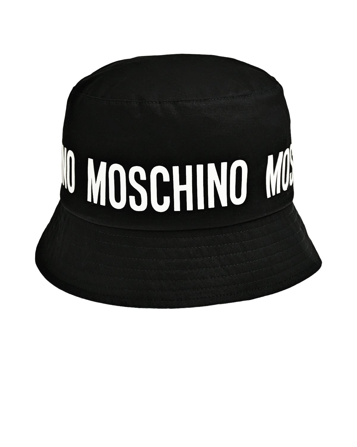 Панама с белым лого, черная Moschino