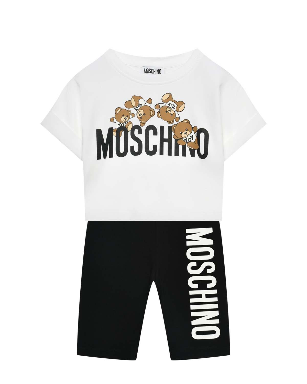 Комплект: велосипедки и футболка Moschino