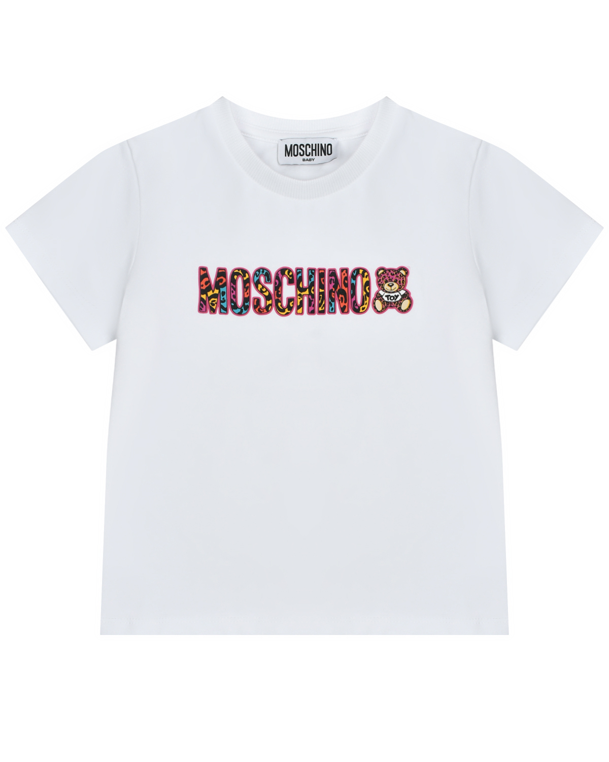 Футболка с леопардовым лого Moschino футболка moschino