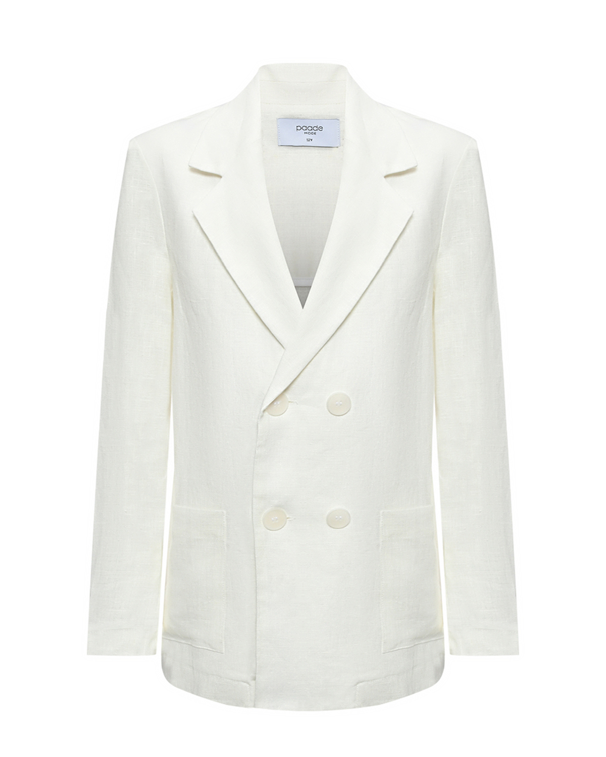 Пиджак с фигурными лацканами, белый Paade Mode пиджак оверсайз белый glvr xl