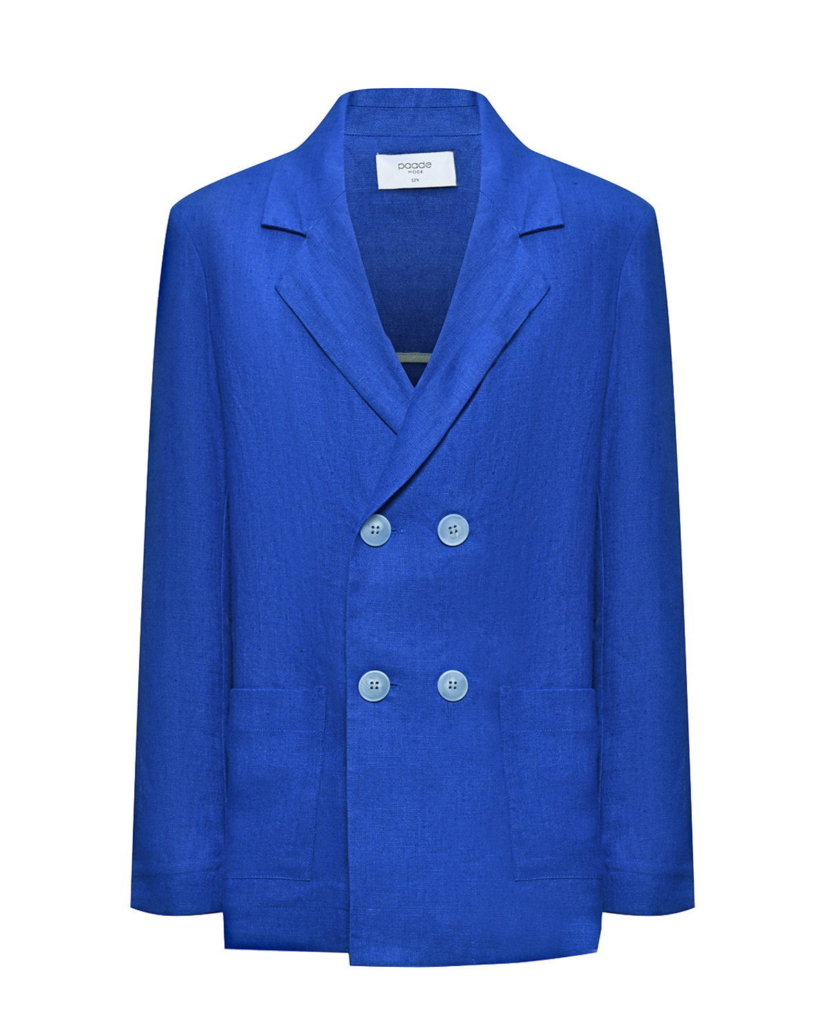 Пиджак с фигурными лацканами, синий Paade Mode