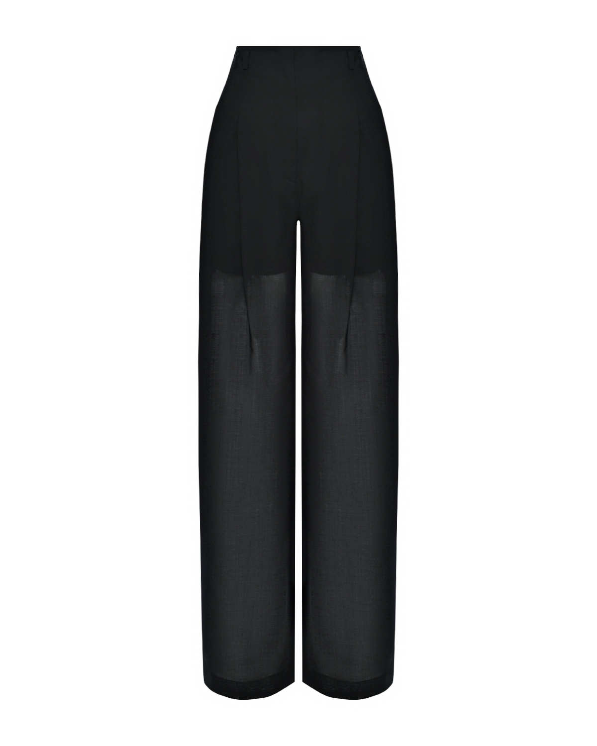 Прозрачные широкие брюки с подкладом Philosophy Di Lorenzo Serafini, размер 38, цвет нет цвета