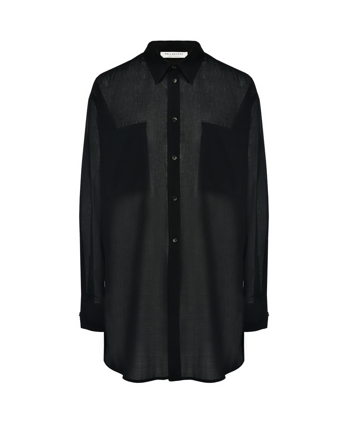 Блузка с накладными карманами Philosophy Di Lorenzo Serafini, размер 38, цвет нет цвета