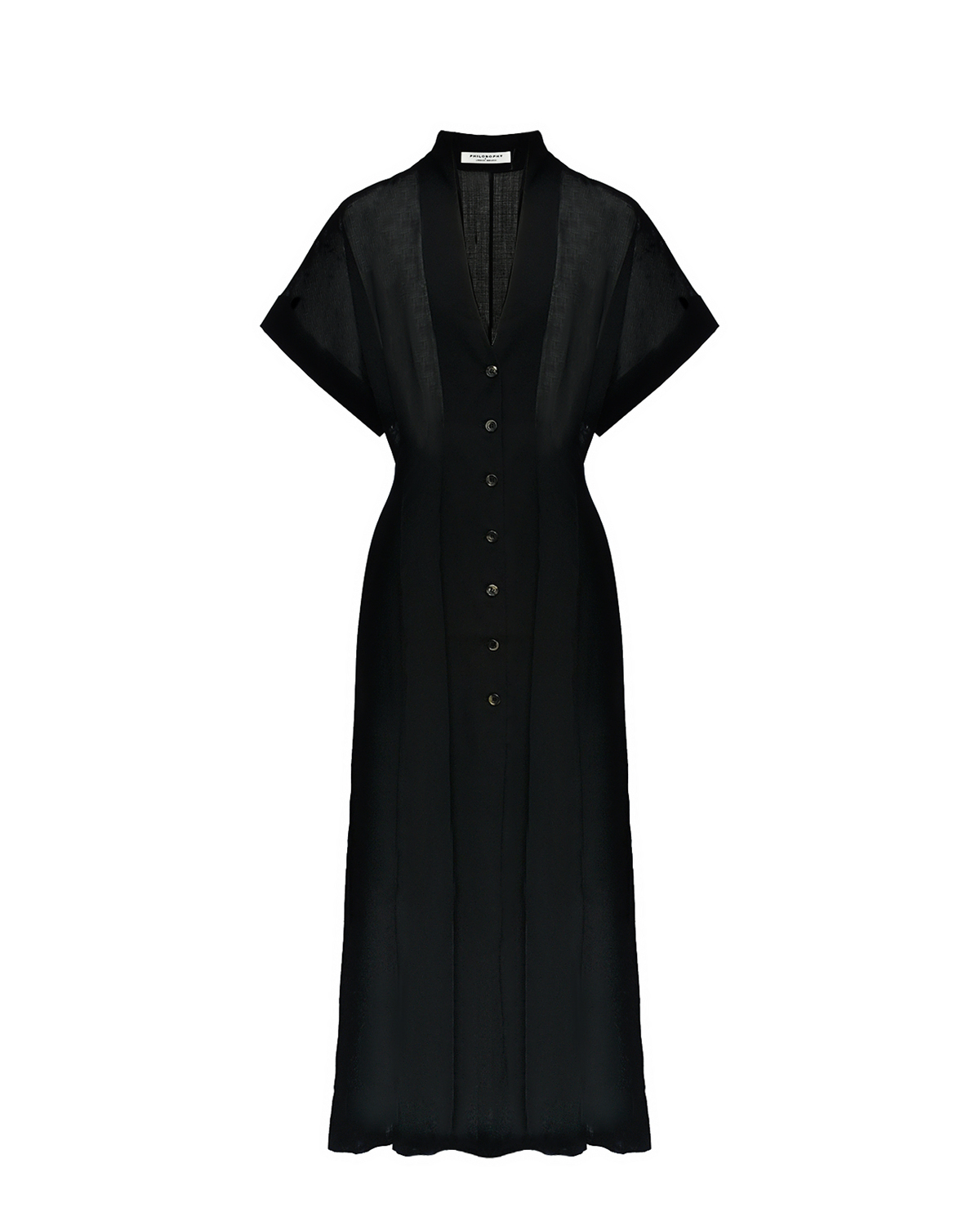 Приталенное платье, черное Philosophy Di Lorenzo Serafini, размер 40, цвет нет цвета