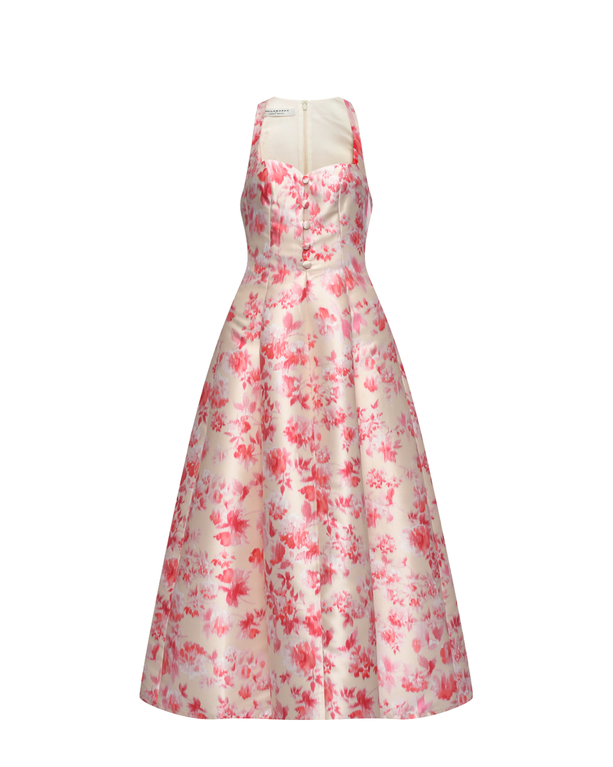 Корсетное платье из атласа с цветочным принтом в стиле Dior Philosophy Di Lorenzo Serafini