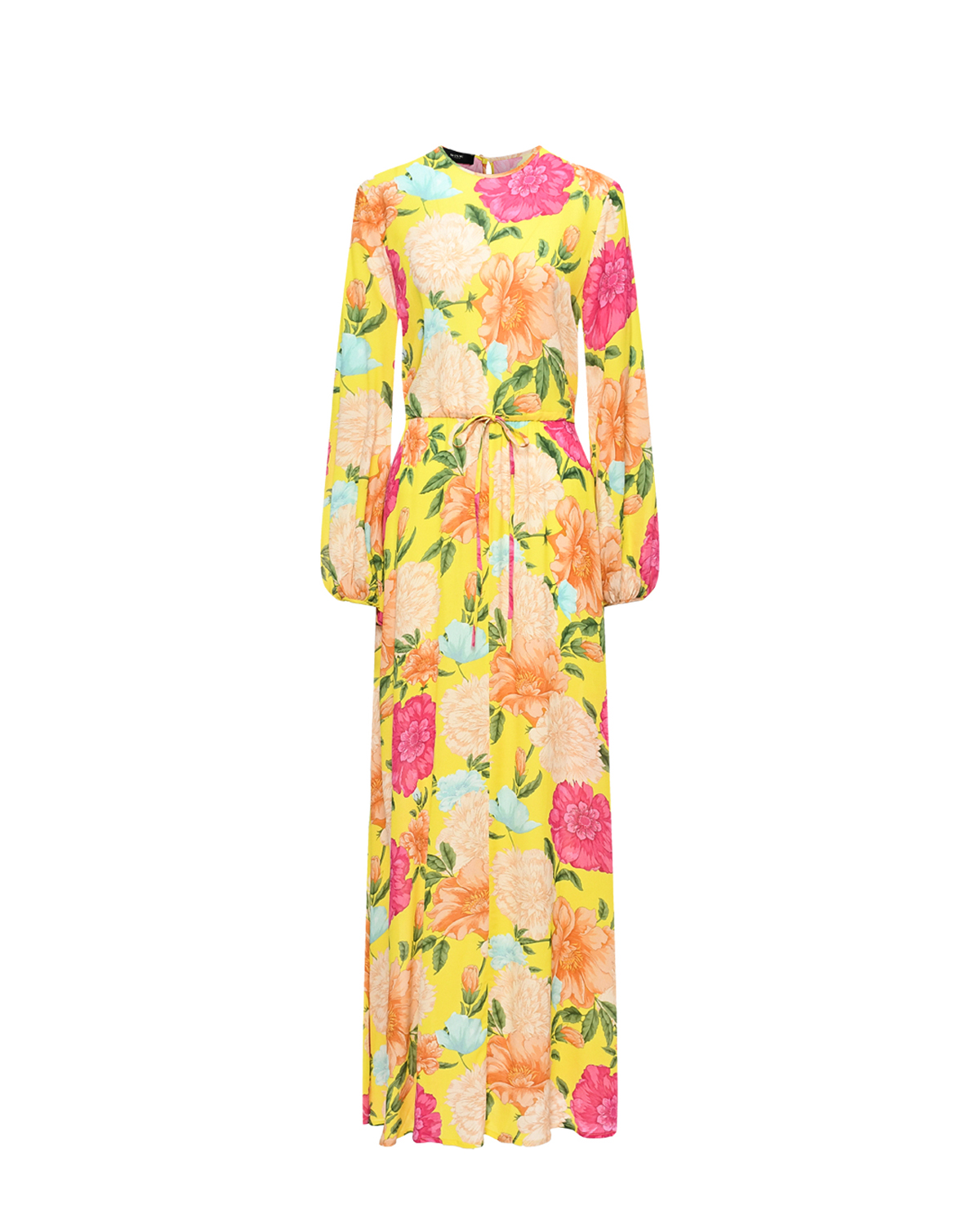 Платье макси с цветочным принтом, желтое SHADE, размер 44