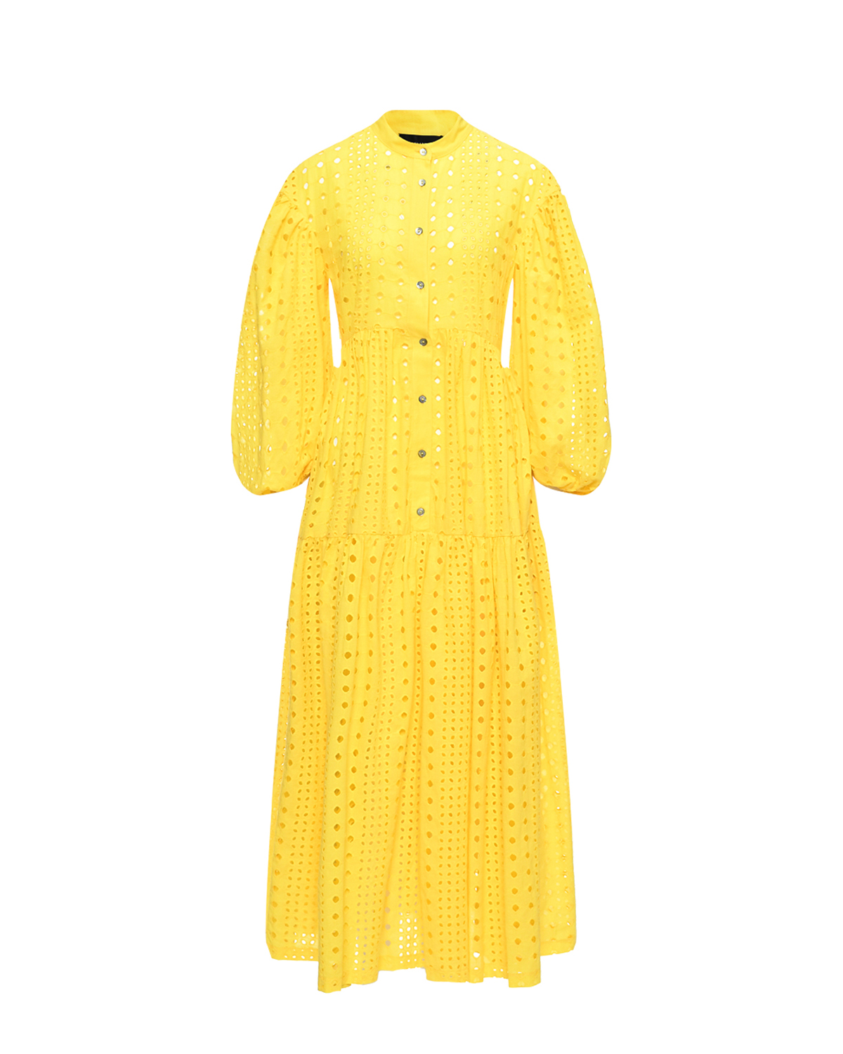 Платье-рубашка макси, желтое SHADE, размер 42, цвет нет цвета