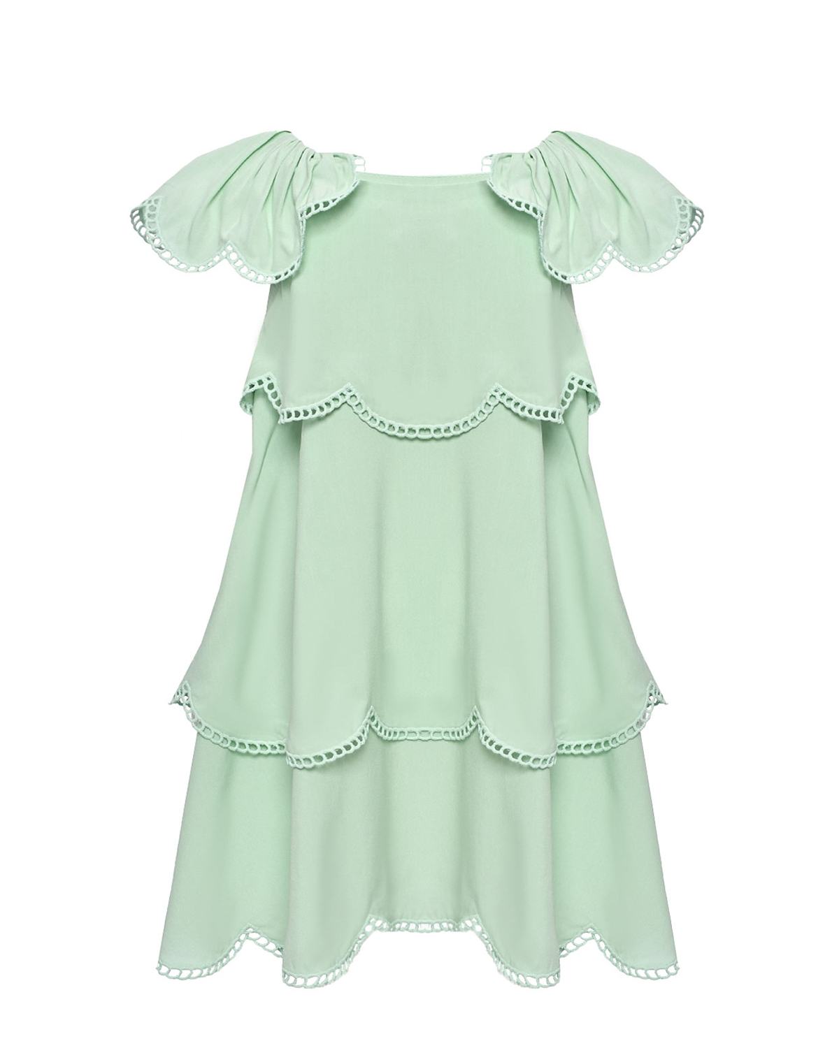Платье с рукавами-крылышками и шитьем Stella McCartney, размер 128, цвет нет цвета