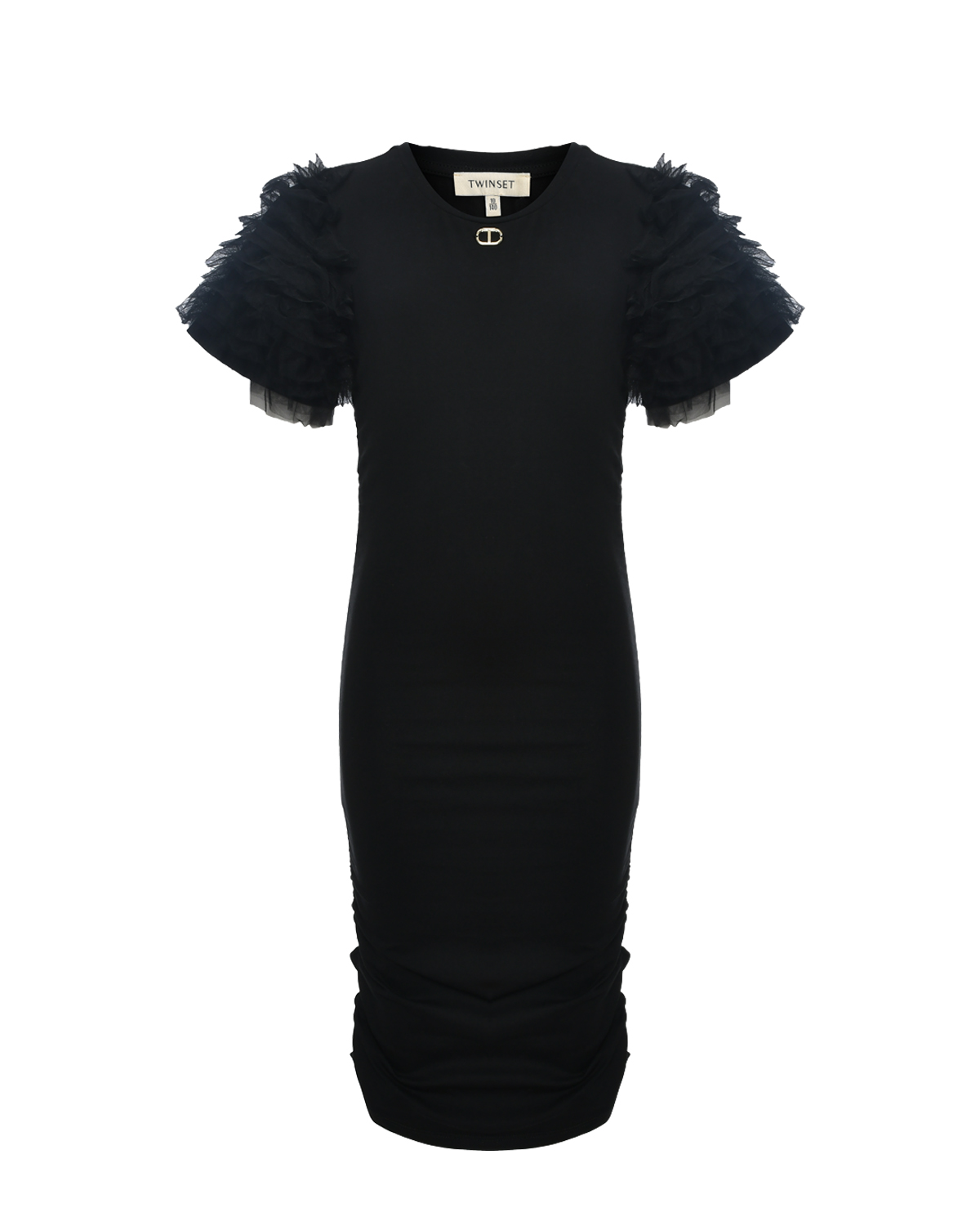 Платье с рукавами из фатина TWINSET, размер 140, цвет черный - фото 1