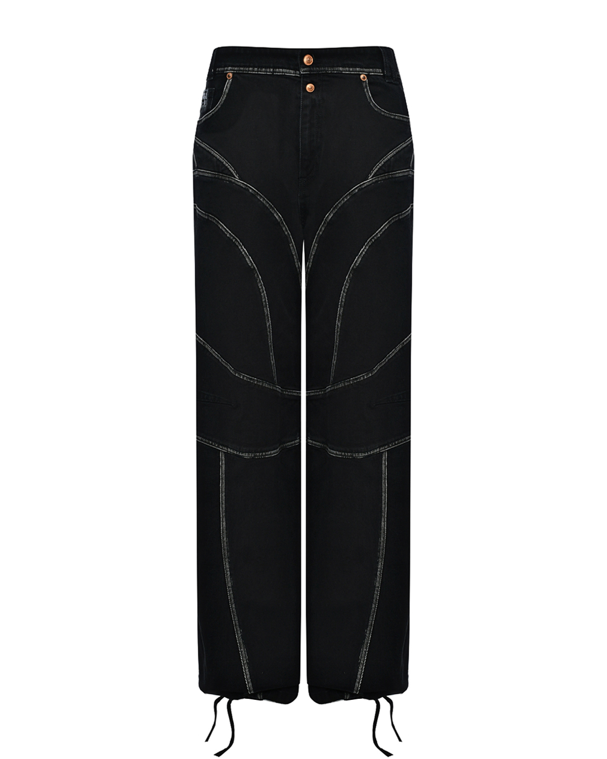 Брюки с контрастной отстрочкой Versace Jeans Couture, размер 40, цвет нет цвета - фото 1