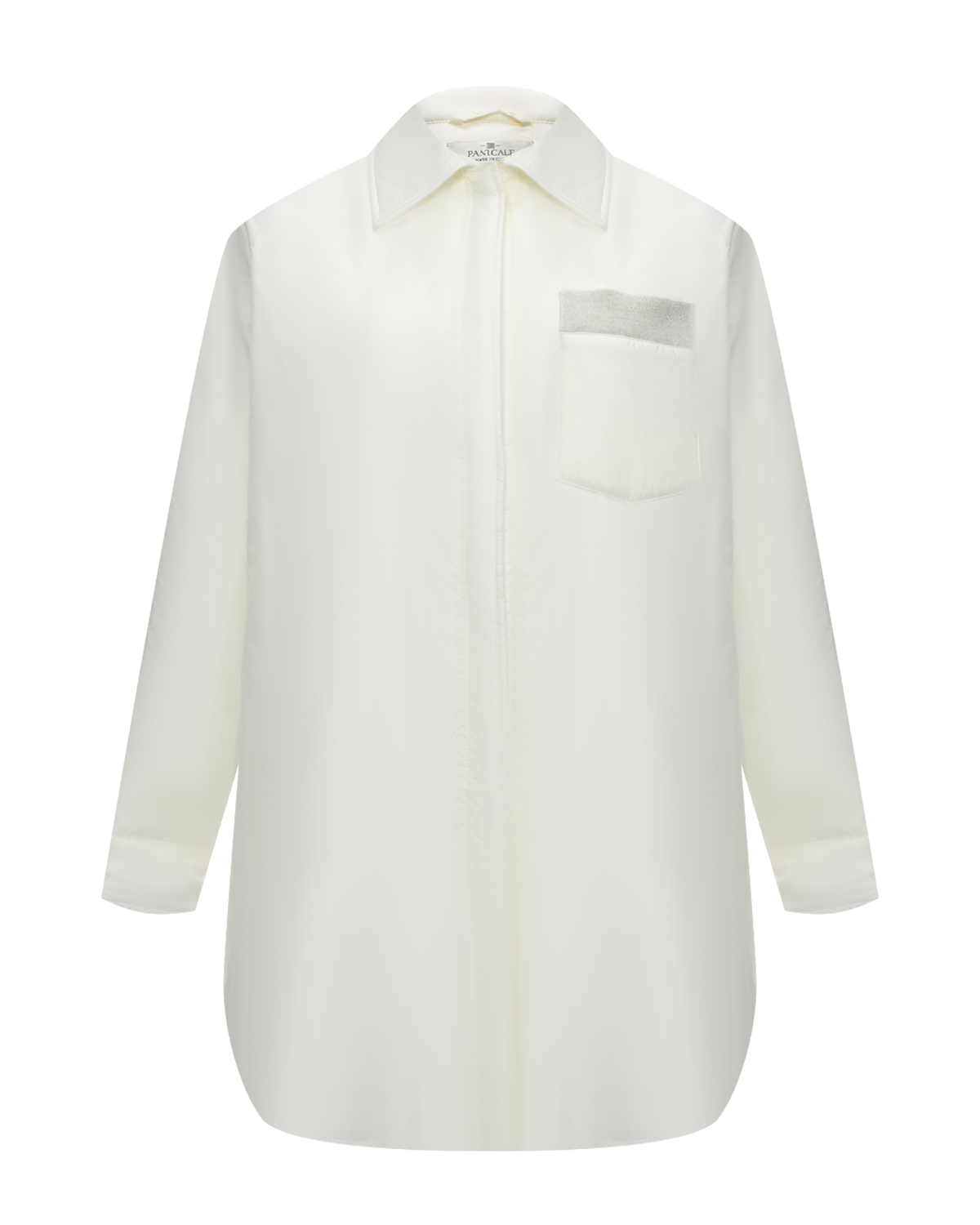 Куртка-рубашка, карман на груди, белая Panicale, размер 46, цвет кремовый