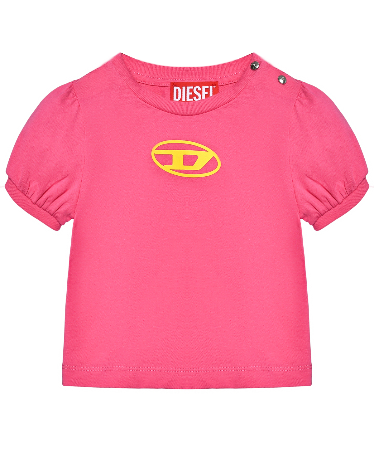 Футболка по середине желтое лого Diesel, размер 98, цвет розовый - фото 1