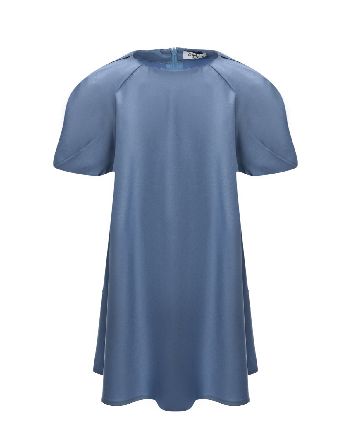 Платье однотонное трапеция IL Gufo, размер 104, цвет голубой - фото 1