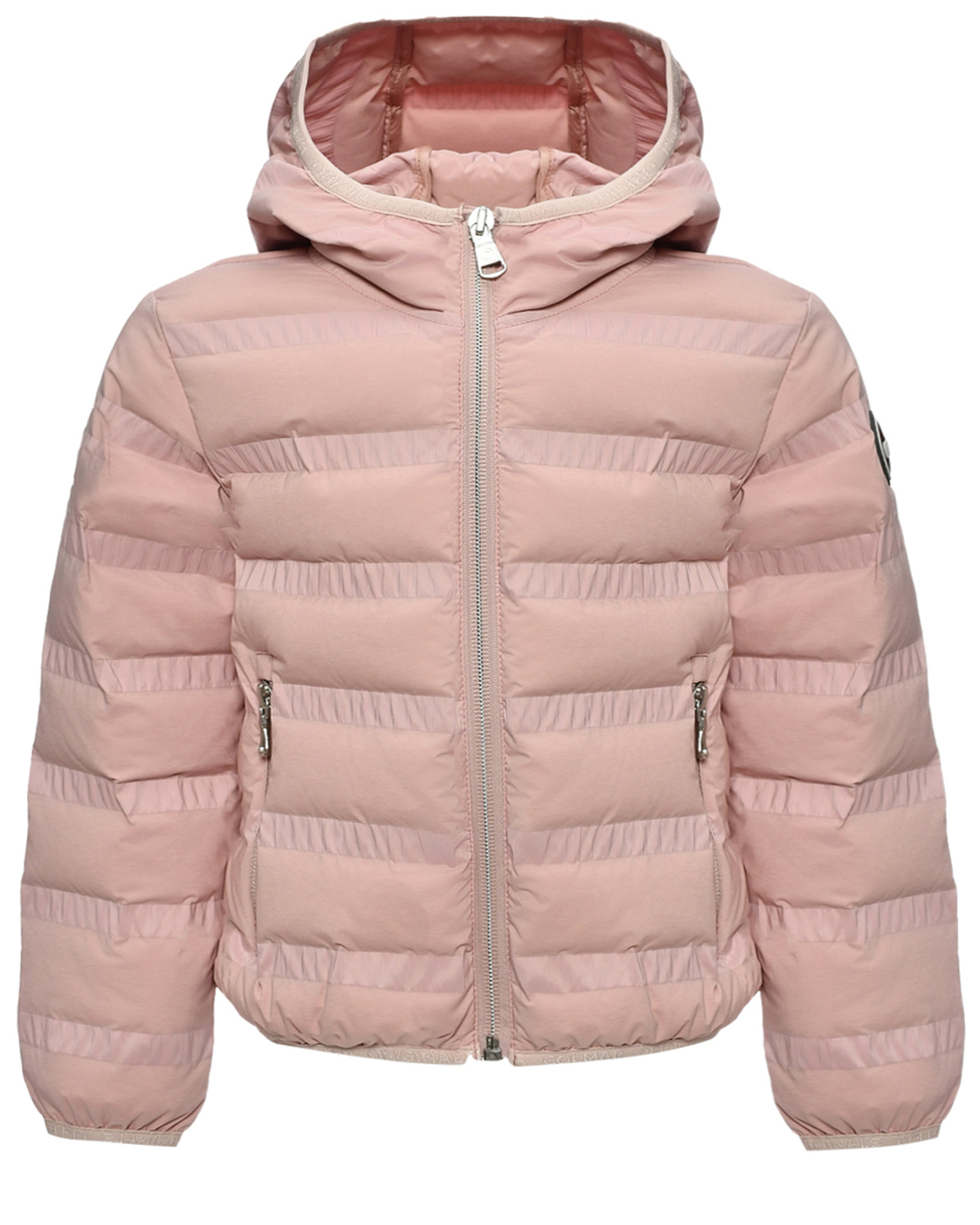 Стеганая куртка с капюшоном, розовая Colmar Junior, размер 128, цвет нет цвета - фото 1