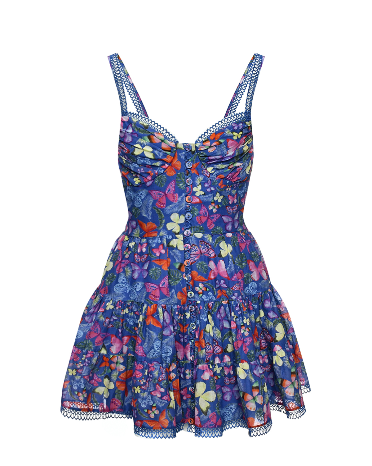 Мини-платье с принтом "бабочки" Charo Ruiz, размер 40, цвет нет цвета