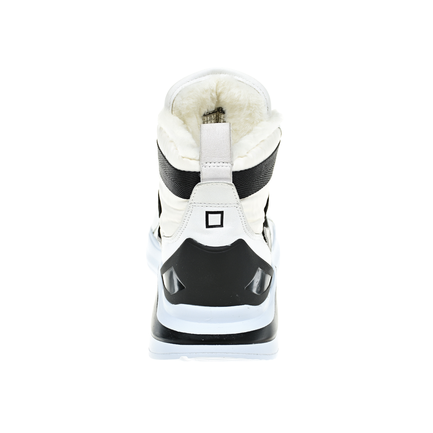 Белые высокие кроссовки с подкладкой из эко-меха D.A.T.E. детские, размер 39, цвет белый - фото 3