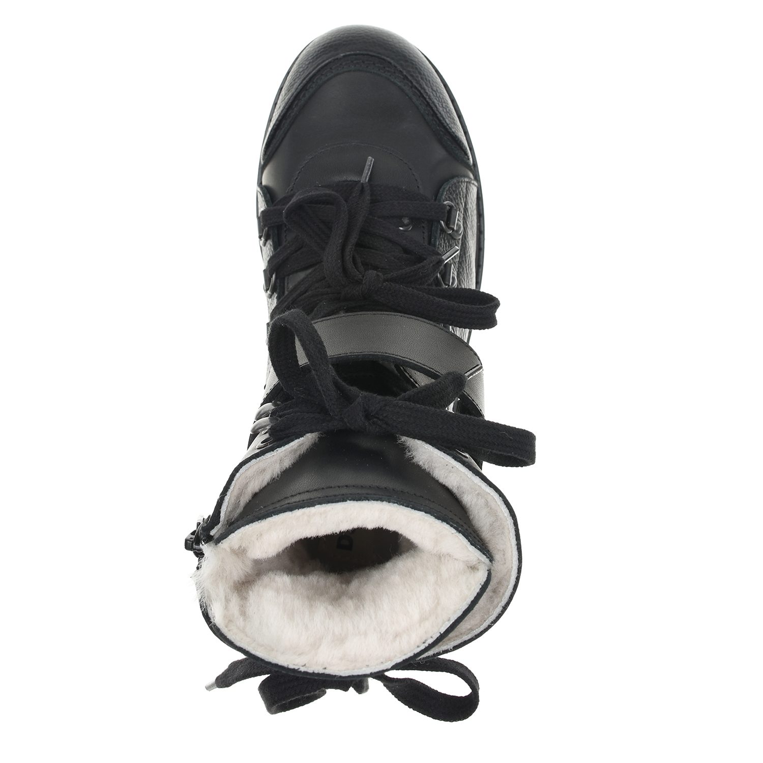 Черные ботинки с мехом Dsquared2 - фото 5