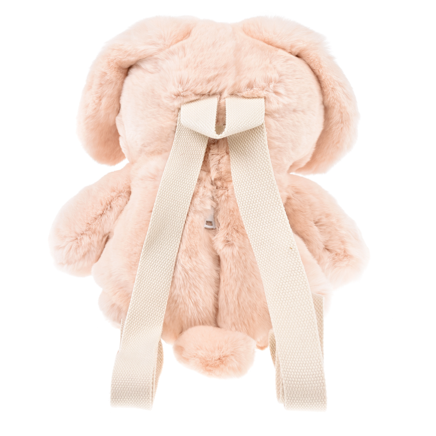 Розвый рюкзак-кролик из меха 41x17x15 см Yves Salomon детский, размер unica, цвет розовый - фото 3