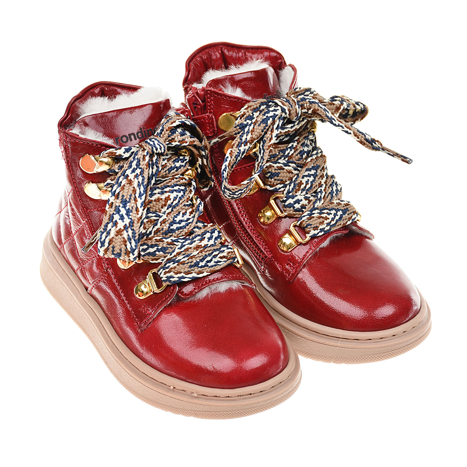 

Высокие кеды из лаковой кожи с мехом Rondinella, Красный, Высокие кеды из лаковой кожи с мехом Rondinella