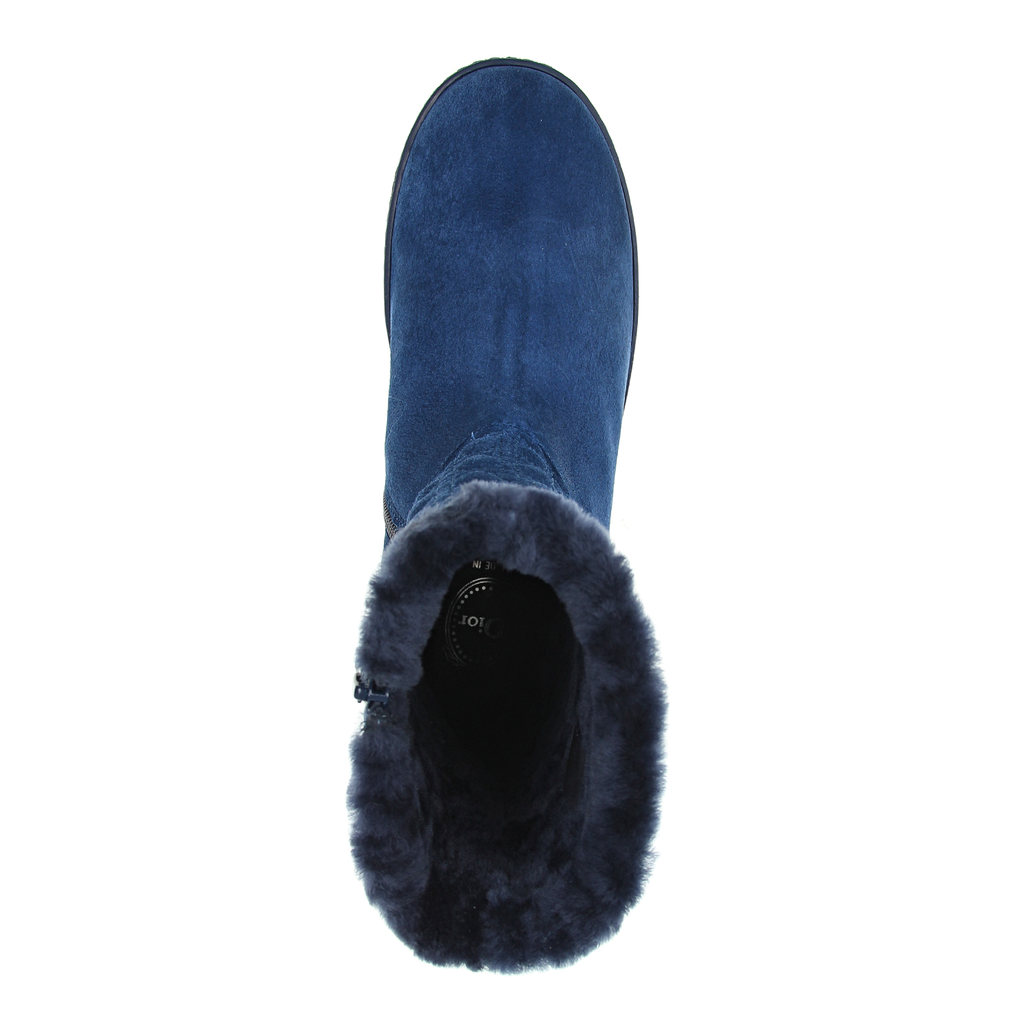 Синие замшевые сапоги с подкладкой из овчины Dior, размер 31, цвет синий - фото 5