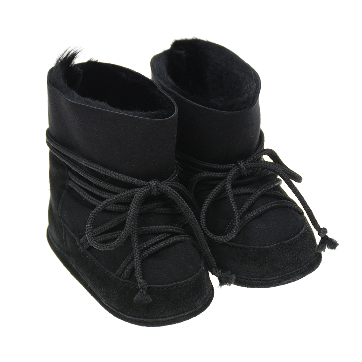 Черные пинетки-мунбуты INUIKII детские, размер 19, цвет черный - фото 1