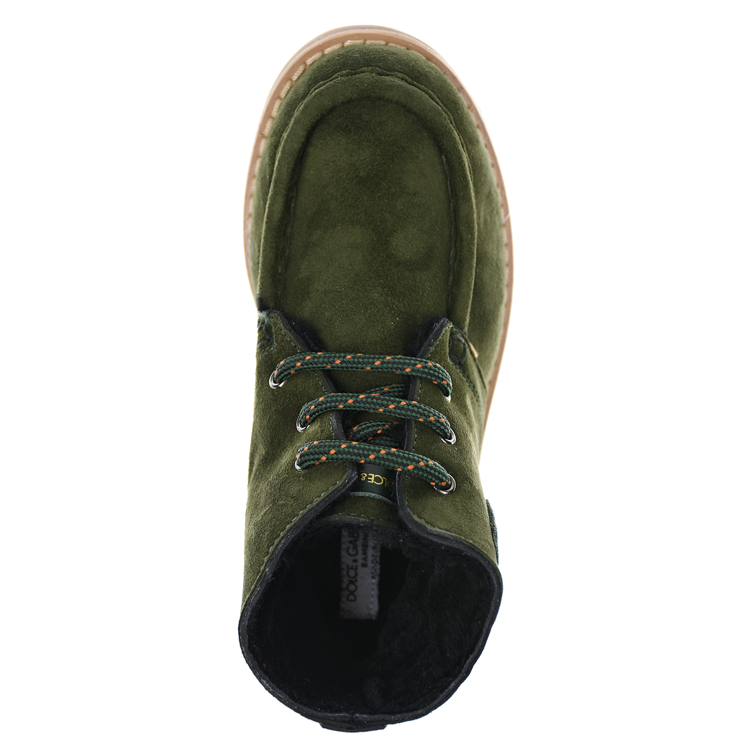 Зеленые ботинки с подкладкой из овчины Dolce&Gabbana детские, размер 37, цвет зеленый - фото 4