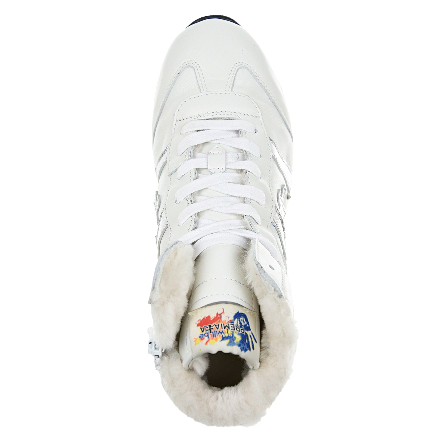 Белые кроссовки с серебристым логотипом will be Premiata детские, размер 37, цвет белый - фото 5