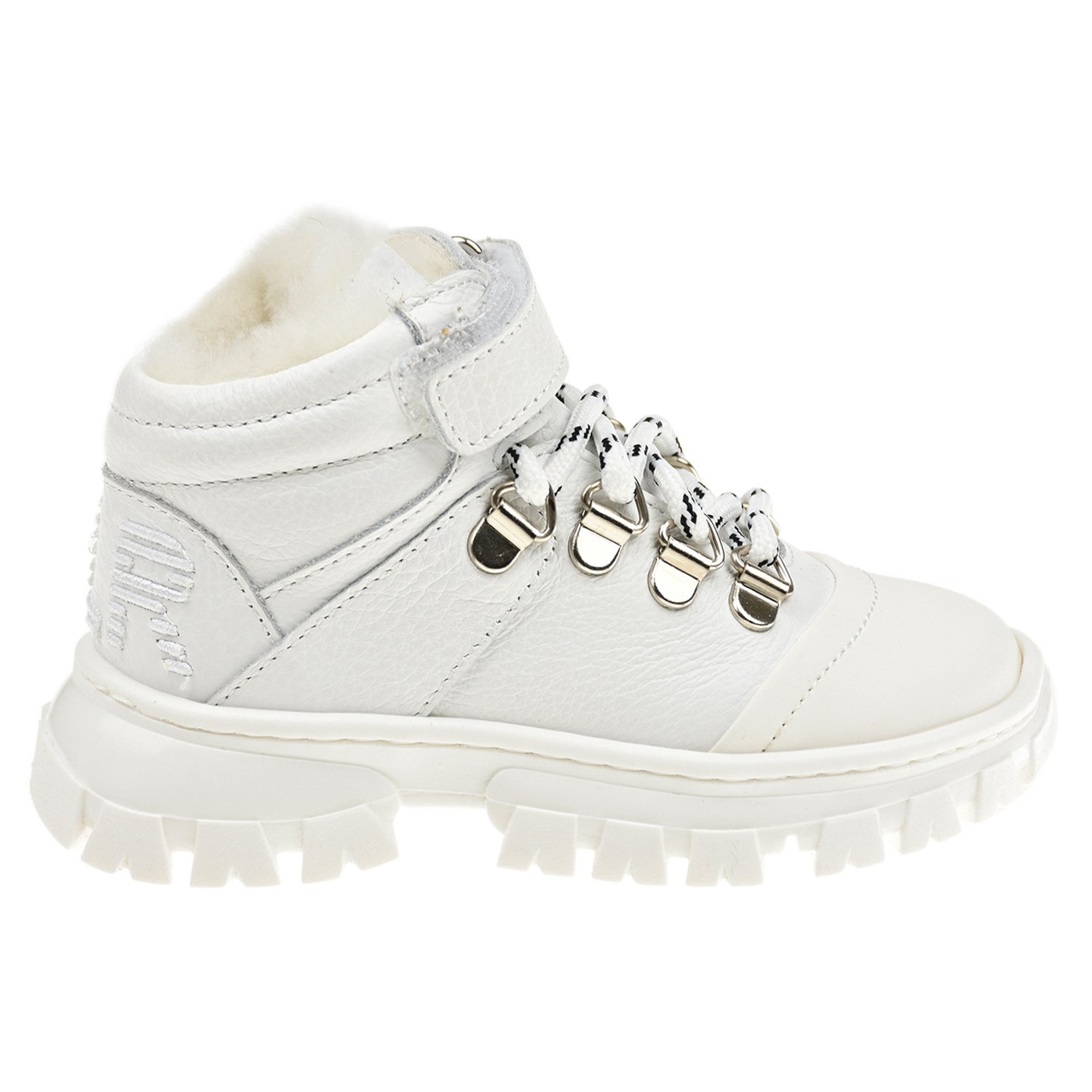 Белые высокие кроссовки с мехом Florens детские, размер 23, цвет белый - фото 2
