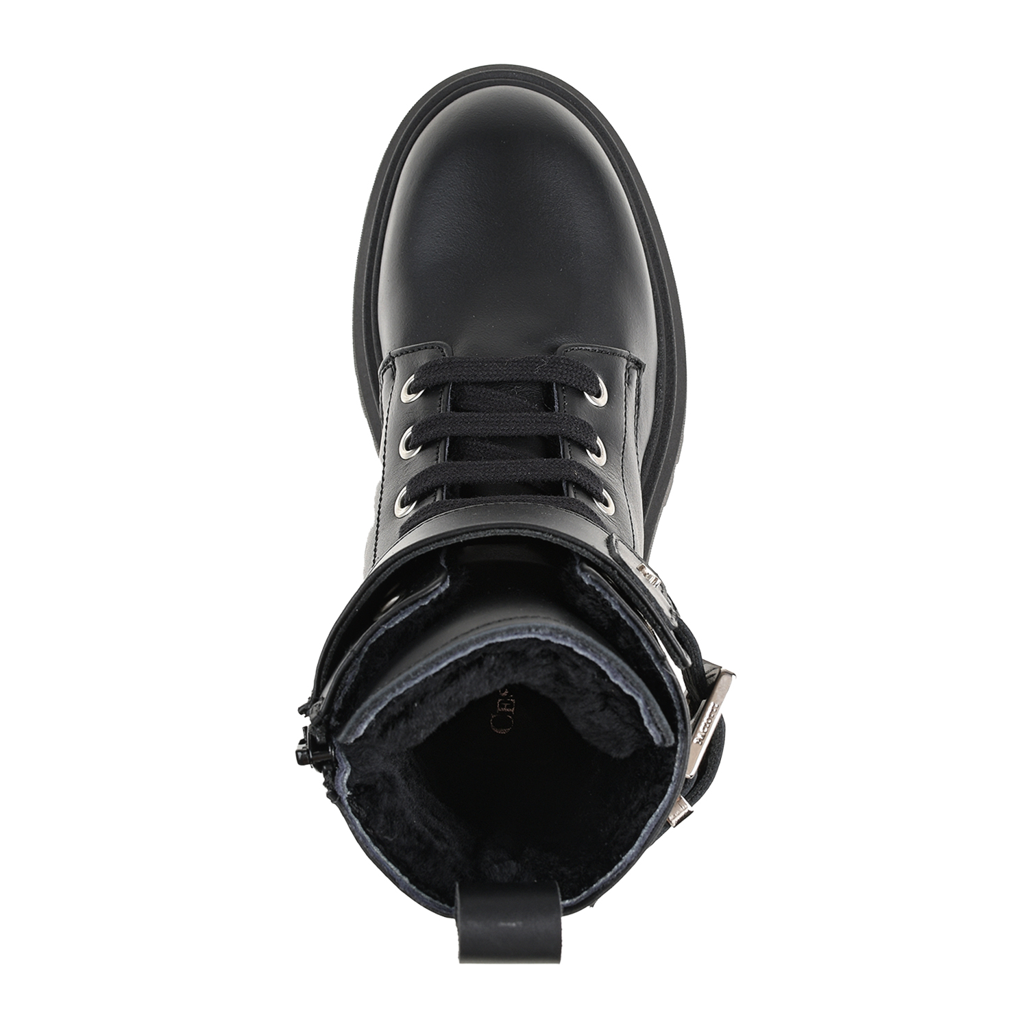 Черные утепленные ботинки из натуральной кожи Cesare Paciotti детские, размер 32, цвет черный - фото 5