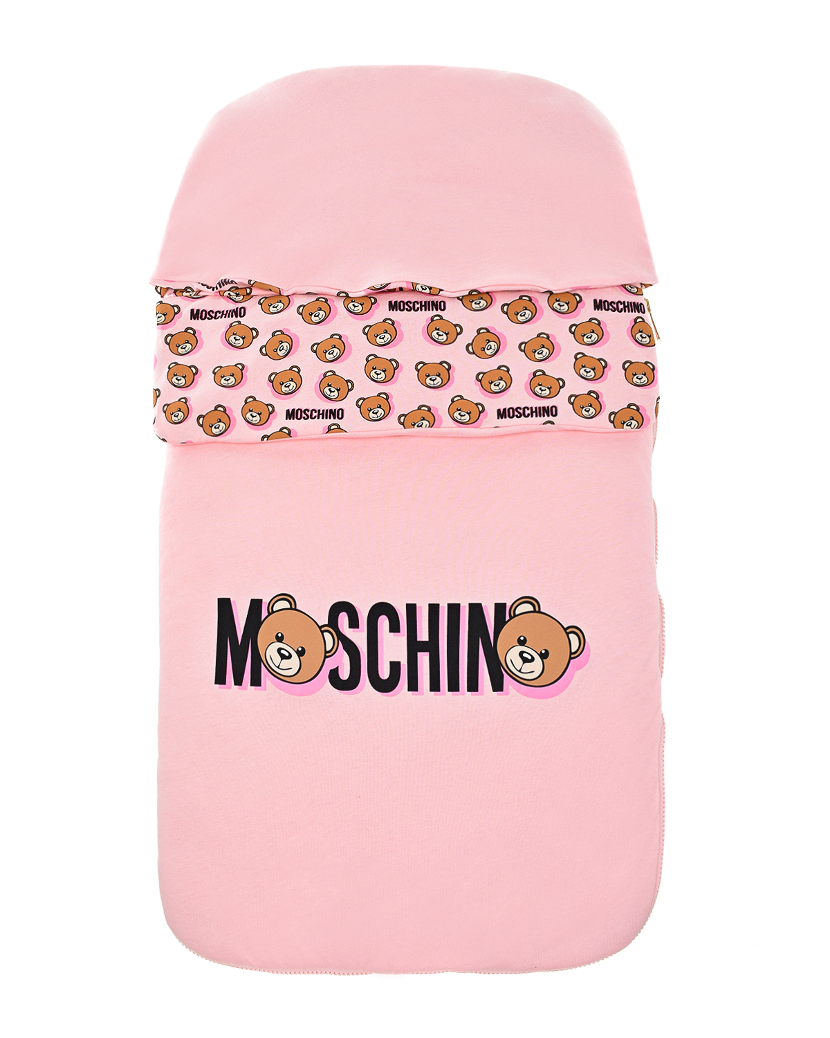 Розовый конверт с застежкой на молнию Moschino детский