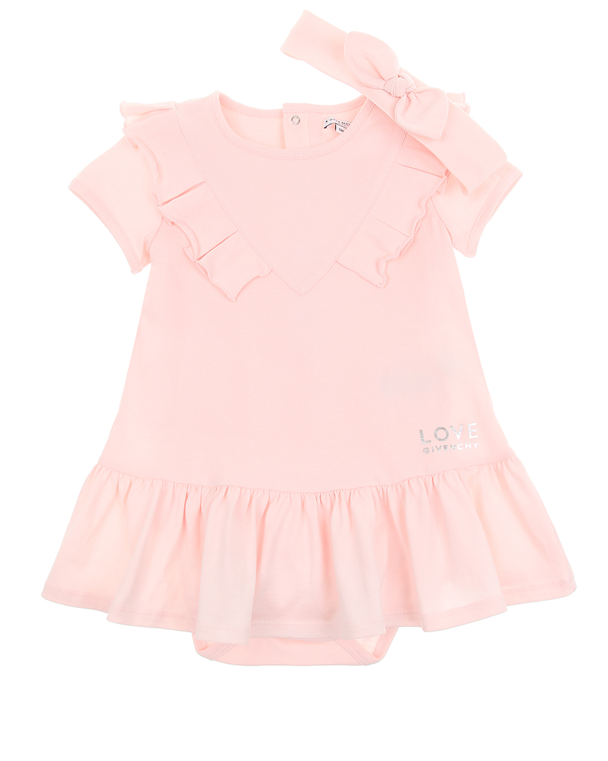 Комплект: розовое платье и повязка Givenchy детский