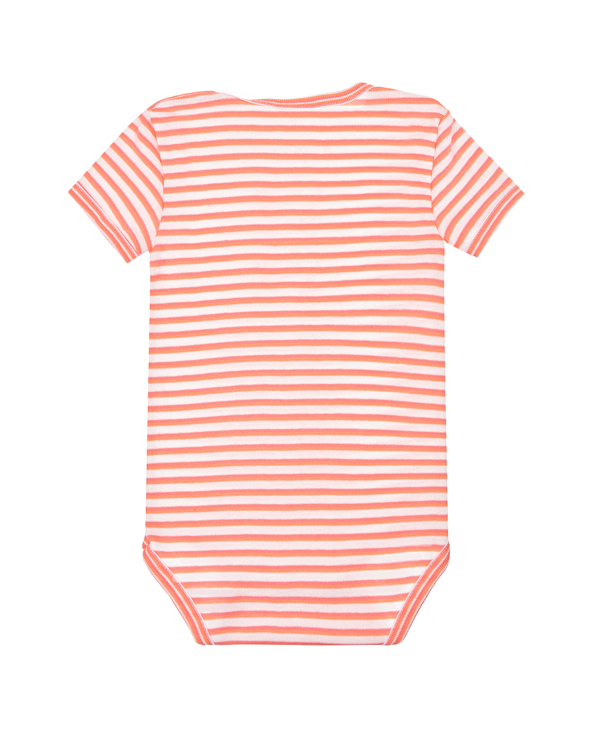 Боди в полоску с принтом "Фламинго" Sanetta детское, размер 56, цвет оранжевый - фото 2