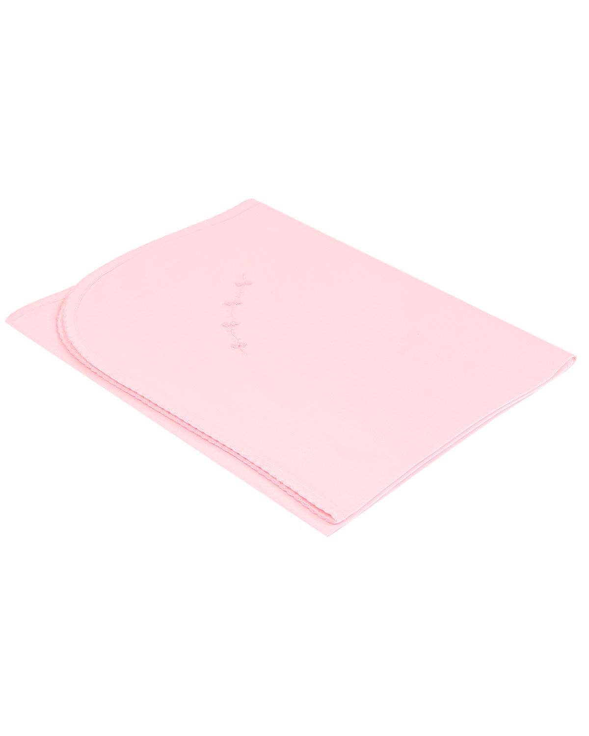 Розовый плед с цветочной вышивкой Lyda Baby детский - фото 1