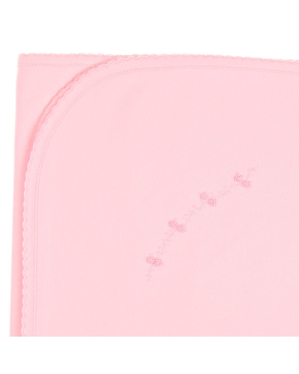 Розовый плед с цветочной вышивкой Lyda Baby детский - фото 3