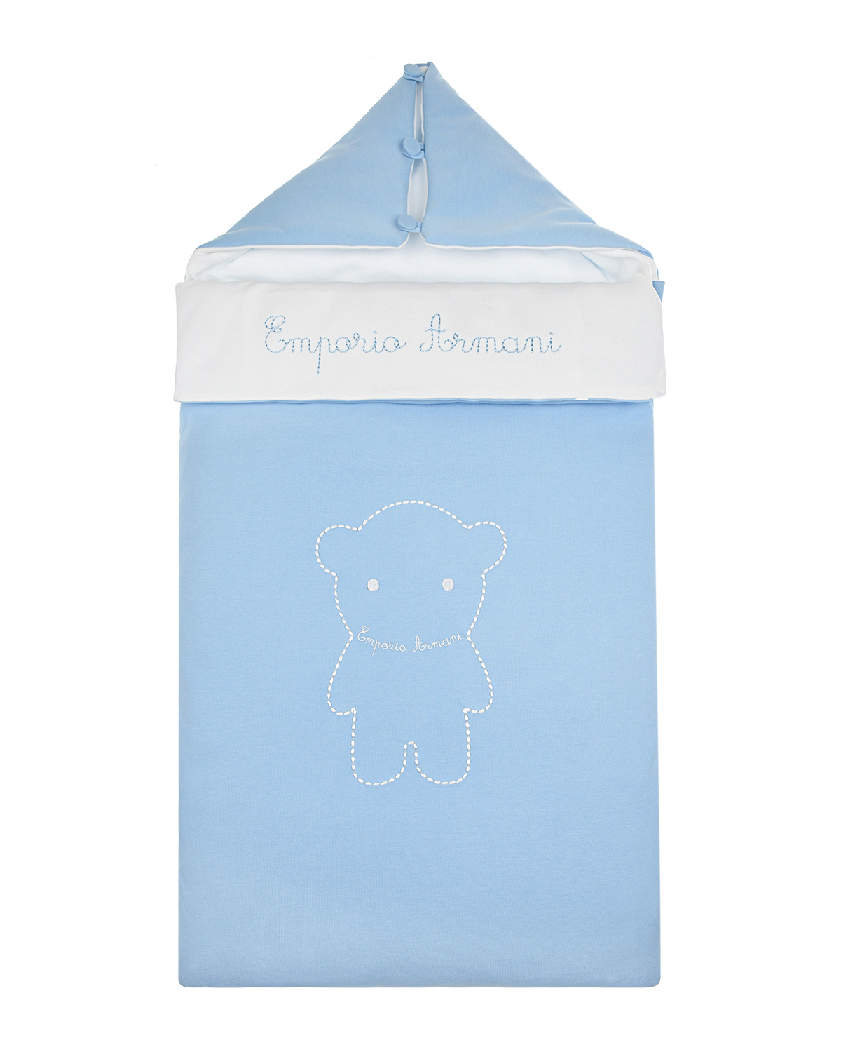 Голубой конверт на синтепоне 39x76 см Emporio Armani детский разноцветного цвета