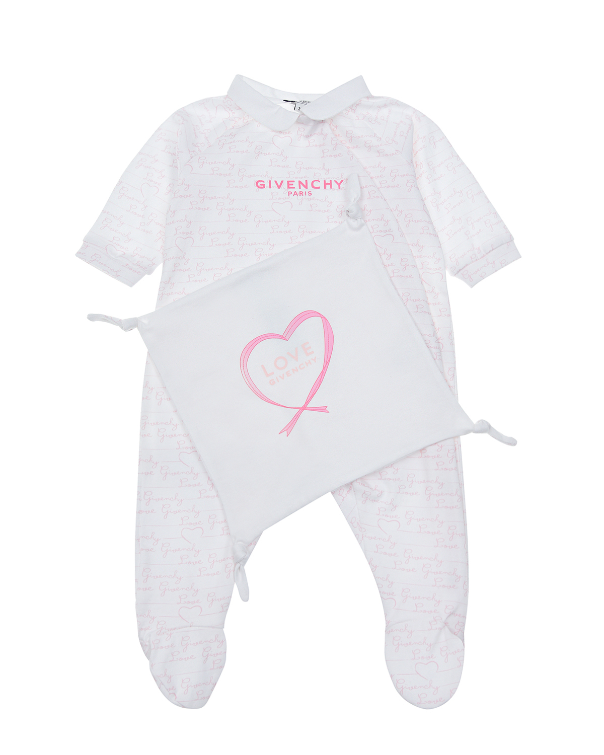 Подарочный набор с принтом "сердце" Givenchy детский, размер 56, цвет розовый - фото 1