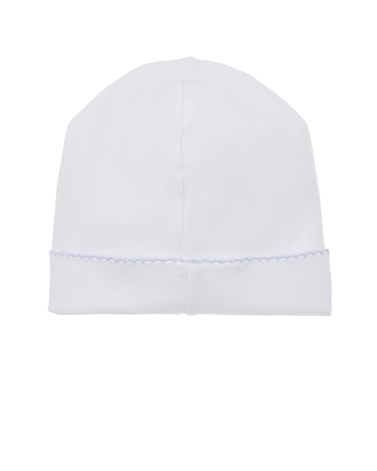 Белая шапка с голубой окантовкой Kissy Kissy детская, размер 50, цвет белый - фото 2