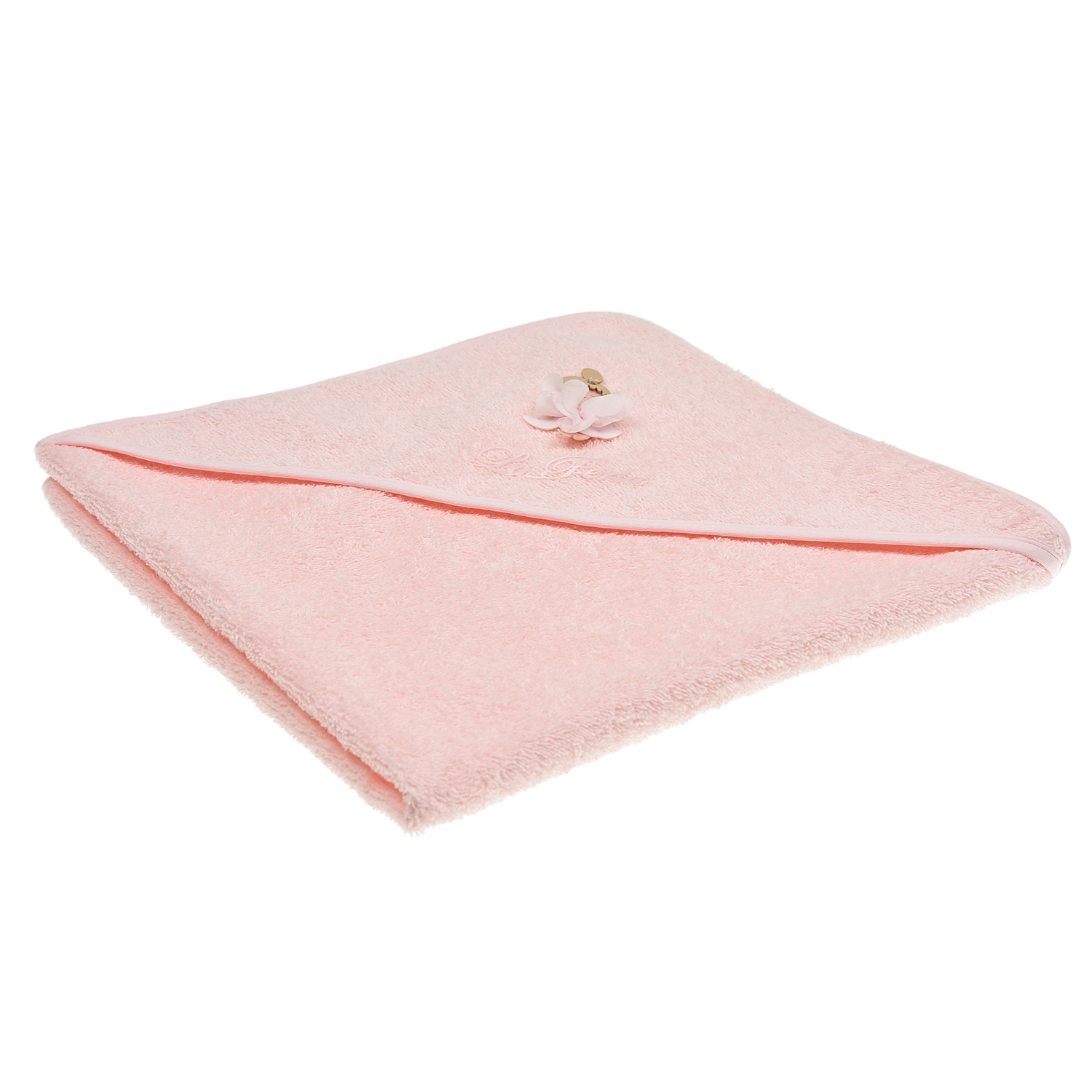 Розовое полотенце с аппликацией "Балерина", 65x65 см La Perla детское, размер unica, цвет розовый - фото 1