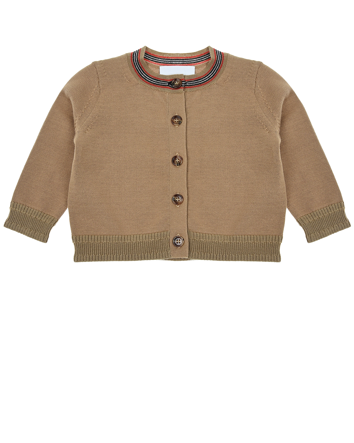 Комплект: песочник, кофта и панама Burberry детский, размер 68, цвет бежевый - фото 5