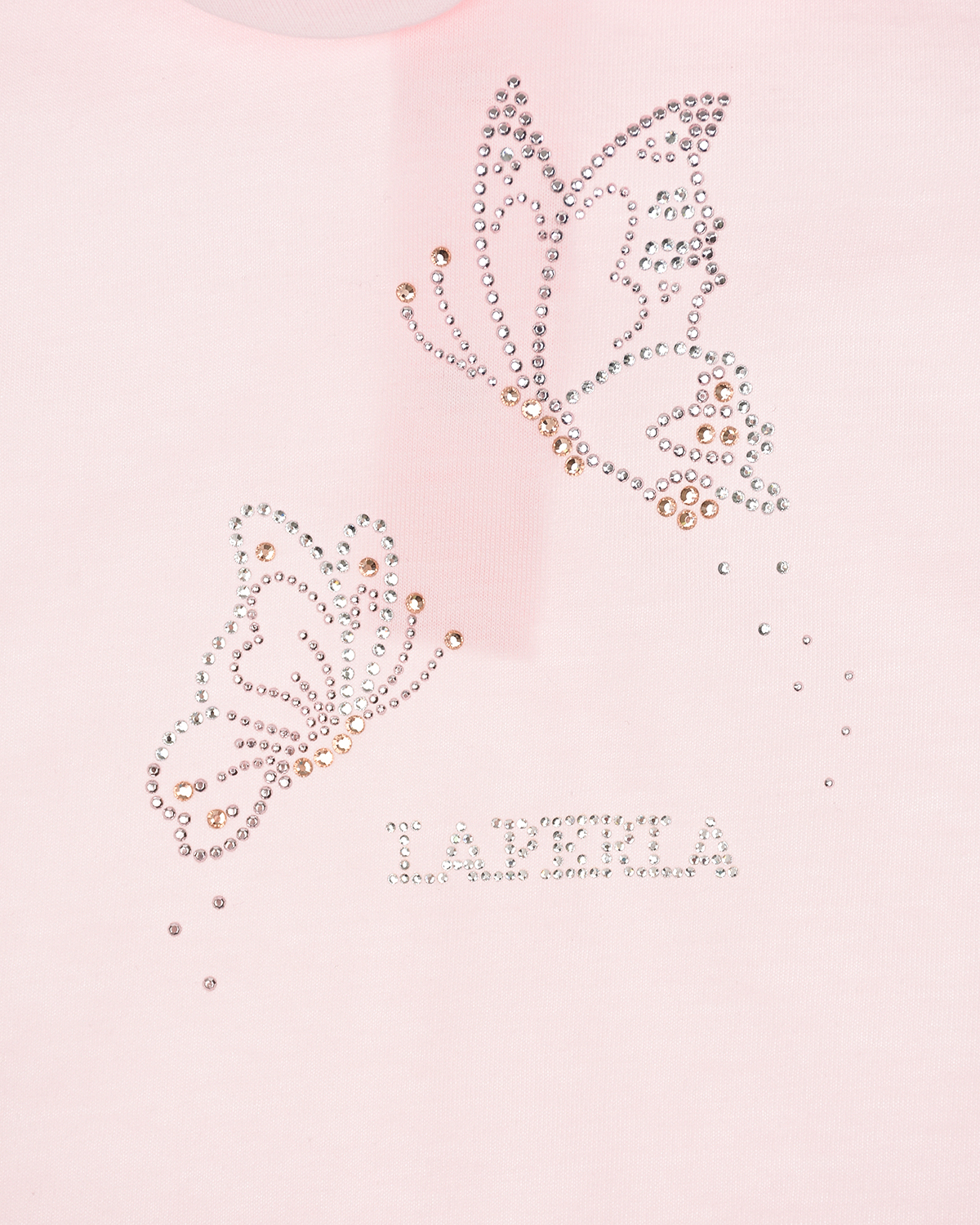 Розовый песочник с бабочками из страз La Perla детский, размер 62 - фото 3