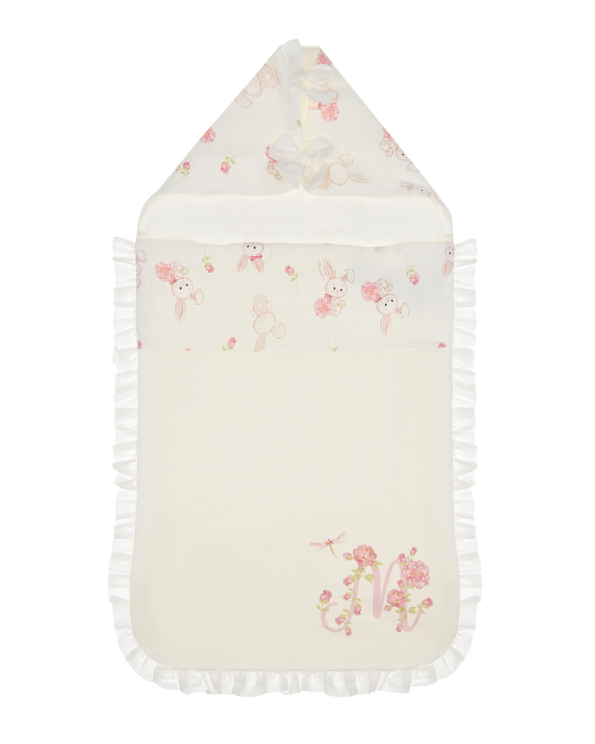 

Конверт с принтом "зайчики" Monnalisa, Белый, Конверт с принтом "зайчики" Monnalisa